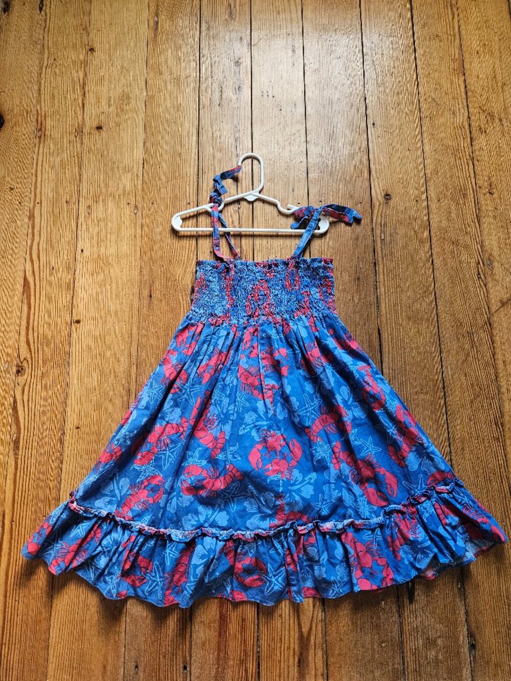 Smocked Lobster Dress